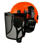 CE Forestry Safety Helmet 3 in 1 Chainsaw Hard Hat Mesh Face Shield Ear Muffs for Arborist Logging Gardening Work Protective Cap