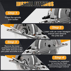 Electric Goddess 5in Brushless Electric Circular Saw ﻿For Dewalt 20V Battery ﻿Cordless 1000W Handheld Woodwork Saw Power Tool ﻿