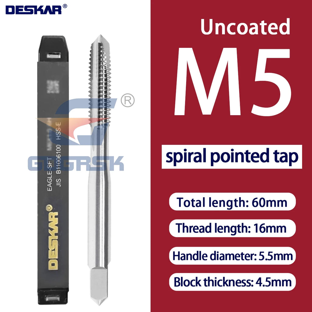 DESKAR Numerical Control Straight Groove Anti-seismic With Screw Tip Tap M3/M4/M5/M6/M8/M10/M12 Anti Shake Drill Bit at The Tips