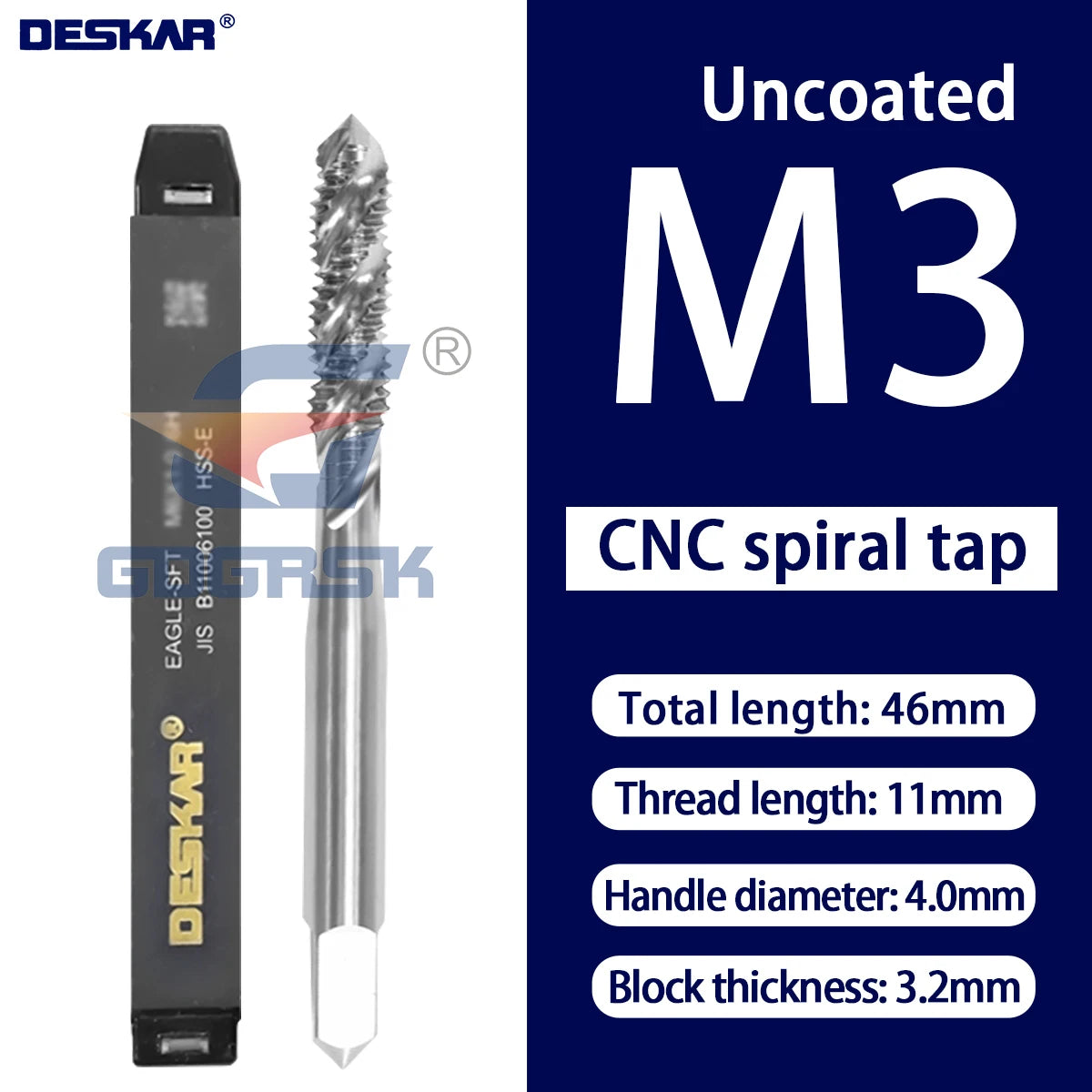 DESKAR Numerical Control Straight Groove Anti-seismic With Screw Tip Tap M3/M4/M5/M6/M8/M10/M12 Anti Shake Drill Bit at The Tips