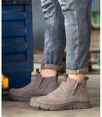 Steel Toe Cap Working Boots Anti-Puncture Work Shoe For ManIndestructible Work Shoes Outdoor Work Shoes Safety Boots for Men