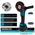 Makita DGA404 Brushless Tool Electric Angle Grinder 18V High Power 125mm/100mm Rechargeable Cutting Polishing Machine