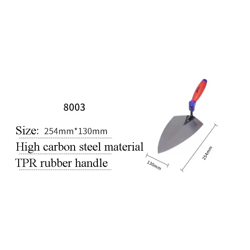 5/6/10/11/12 Inch Putty Knife Brick Trowel Laying Carbon Steel Blade Pointing Plaster Tool Carbon Steel