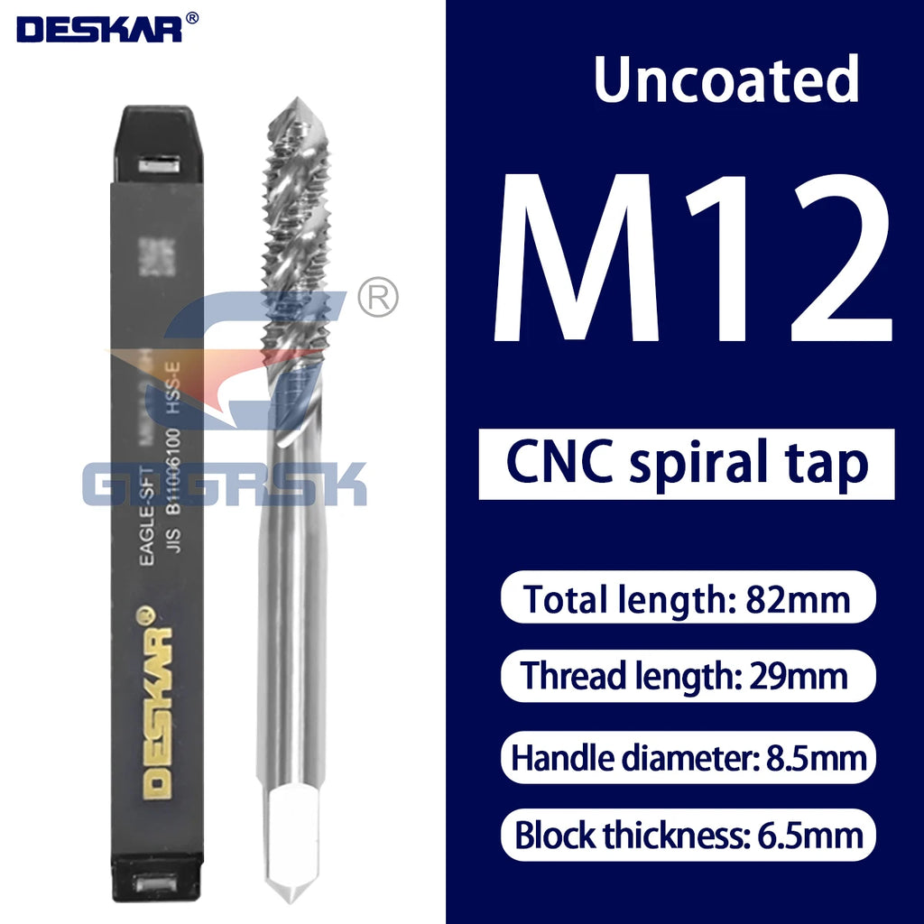 DESKAR Numerical Control Straight Groove Anti-seismic With Screw Tip Tap M3/M4/M5/M6/M8/M10/M12 Anti Shake Drill Bit at The Tips