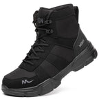 Mens Safety Shoes With Steel Toe Waterproof Boots Puncture Proof Anti-smash Mens Outdoor Work Sneakers Construction Work Shoes