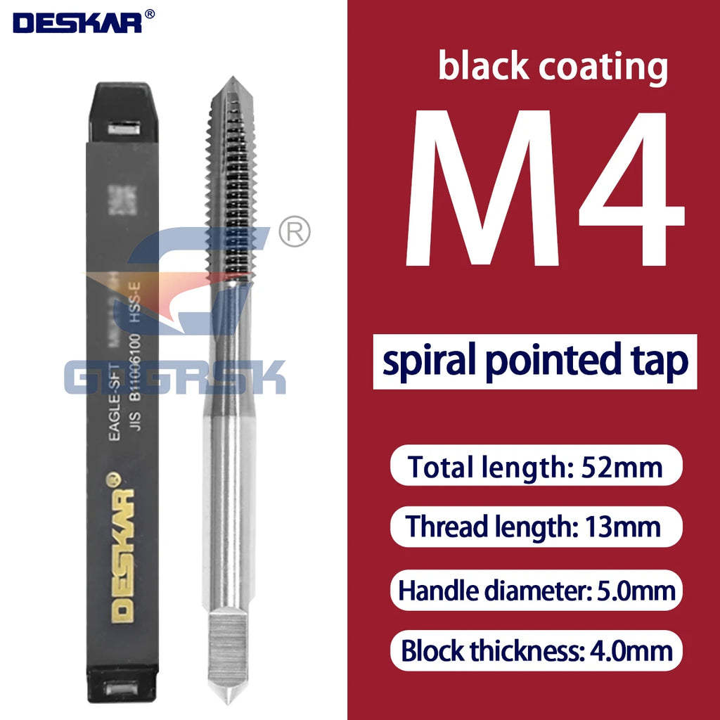 DESKAR Numerical Control Straight Groove Anti-seismic With Screw Tip Tap M3/M4/M5/M6/M8/M10/M12 Anti Shake Drill Bit at The Tips