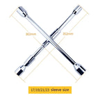 Car Repair Wheel Nut Socket Folding Cross Wrench Spanner Hand Tool Car Repair Tyre Remover Mounting 17 19 21 23mm Hex Socket