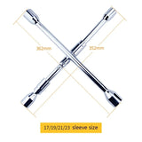 Car Repair Wheel Nut Socket Folding Cross Wrench Spanner Hand Tool Car Repair Tyre Remover Mounting 17 19 21 23mm Hex Socket
