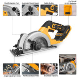 Electric Goddess 5in Brushless Electric Circular Saw ﻿For Dewalt 20V Battery ﻿Cordless 1000W Handheld Woodwork Saw Power Tool ﻿