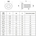 50pcs~10pcs M2 M2.5 M3 M3.5 M4 M5 M6 CNC Insert Torx Screw for Replaces Carbide Inserts CNC Lathe Tools holder
