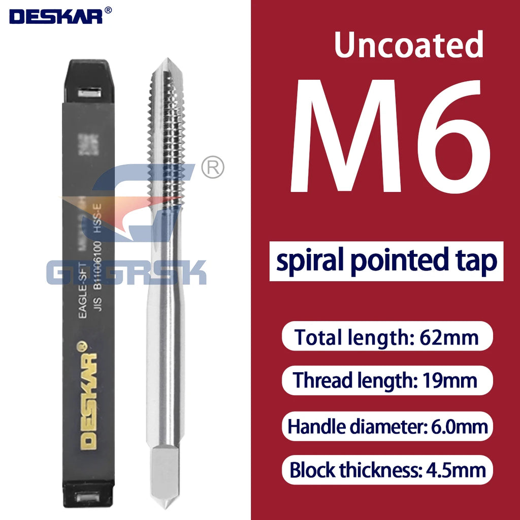 DESKAR Numerical Control Straight Groove Anti-seismic With Screw Tip Tap M3/M4/M5/M6/M8/M10/M12 Anti Shake Drill Bit at The Tips