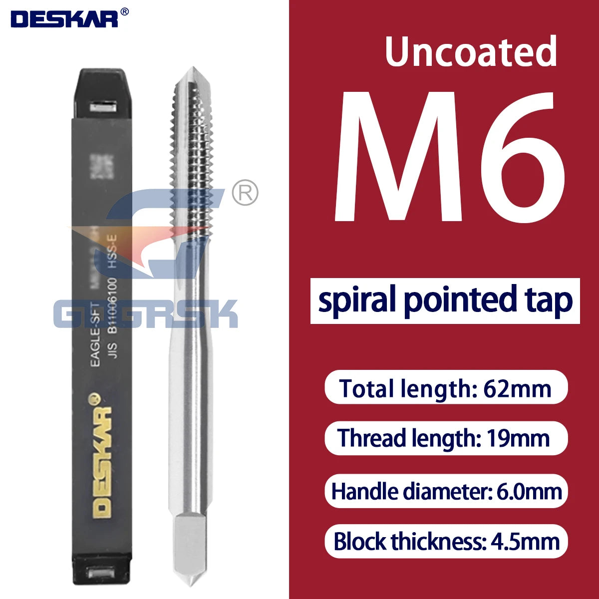 DESKAR Numerical Control Straight Groove Anti-seismic With Screw Tip Tap M3/M4/M5/M6/M8/M10/M12 Anti Shake Drill Bit at The Tips