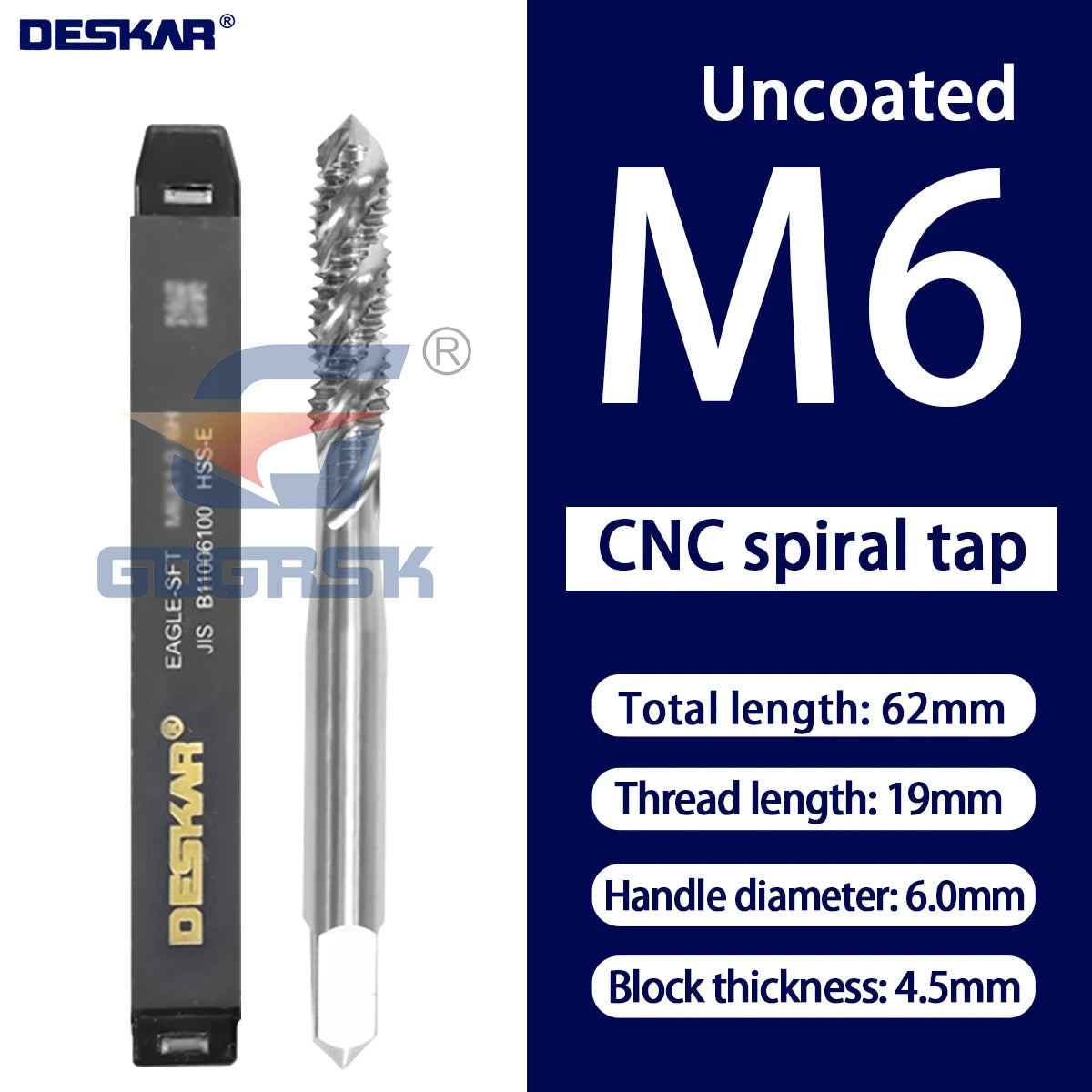 DESKAR Numerical Control Straight Groove Anti-seismic With Screw Tip Tap M3/M4/M5/M6/M8/M10/M12 Anti Shake Drill Bit at The Tips