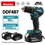 Makita DDF487 18V Brushless Electric Drill Impact Tool for Decoration Teams Professional Power Tools