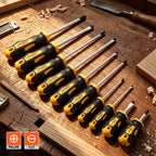 HORUSDY 11-Piece Magnetic Screwdriver Set Phillips Flat Head Tip with Magnetizer