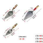 High Manganese Steel Plastering Trowel Pointed Bricklaying Putty Round Wooden Handle Trowel Wall Brick Trowel Tail Ash Spoon