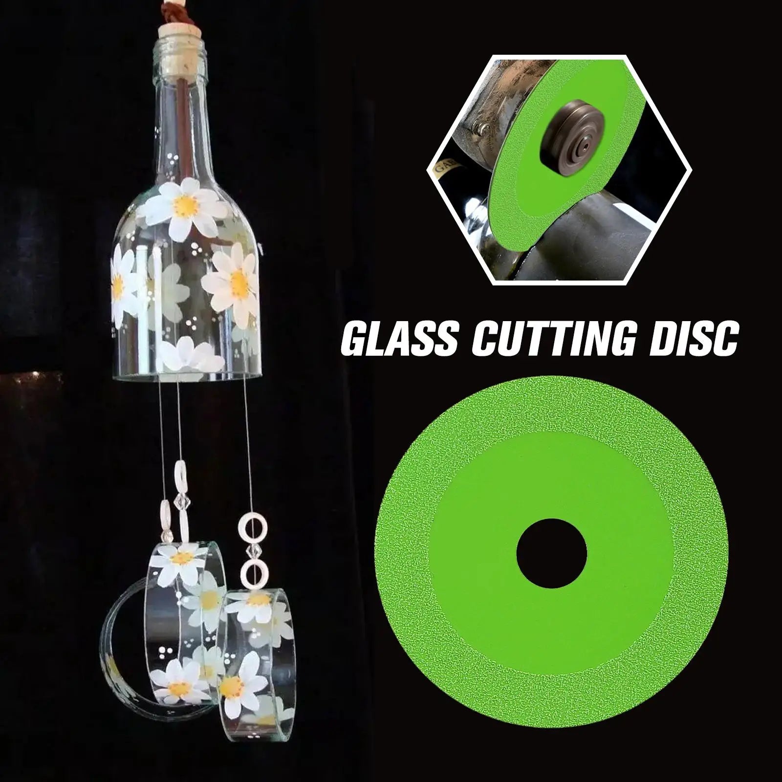 Glass Cutting Disc Diamond 100mm Marble Saw Ceramic Tile Jade Crystal Wine Bottles Grinding Chamfering Glass Cutting Tool 3/1pcs