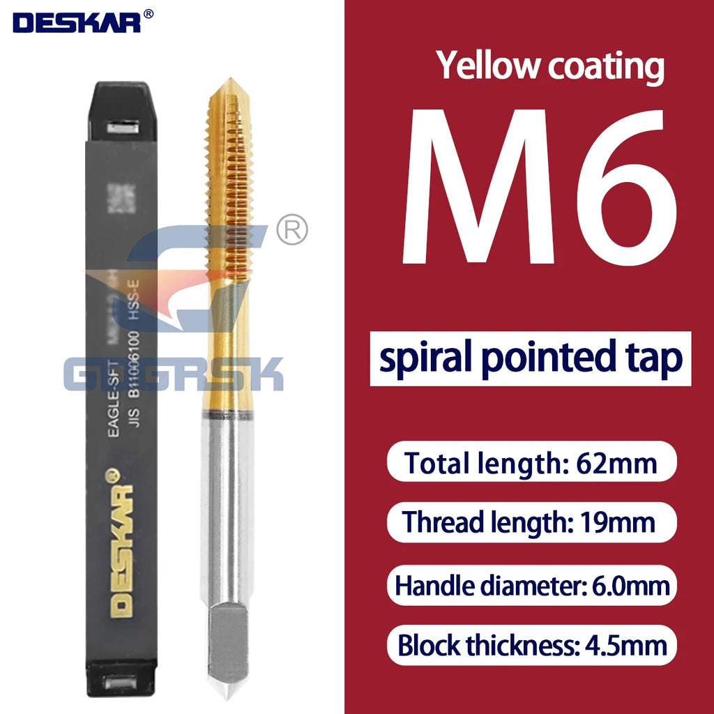 DESKAR Numerical Control Straight Groove Anti-seismic With Screw Tip Tap M3/M4/M5/M6/M8/M10/M12 Anti Shake Drill Bit at The Tips