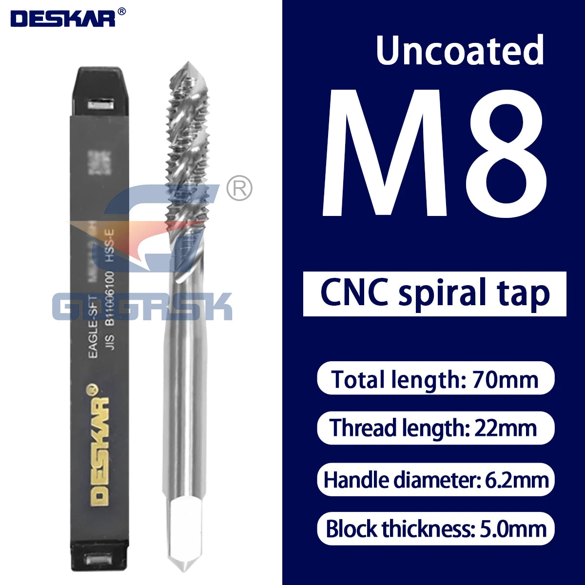 DESKAR Numerical Control Straight Groove Anti-seismic With Screw Tip Tap M3/M4/M5/M6/M8/M10/M12 Anti Shake Drill Bit at The Tips