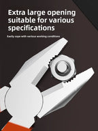 Electric Wire Pliers Large Opening Sharp Multifunction Tool for Cutting Twisting Gripping Metal Wires Heavy Duty Industrial Tool