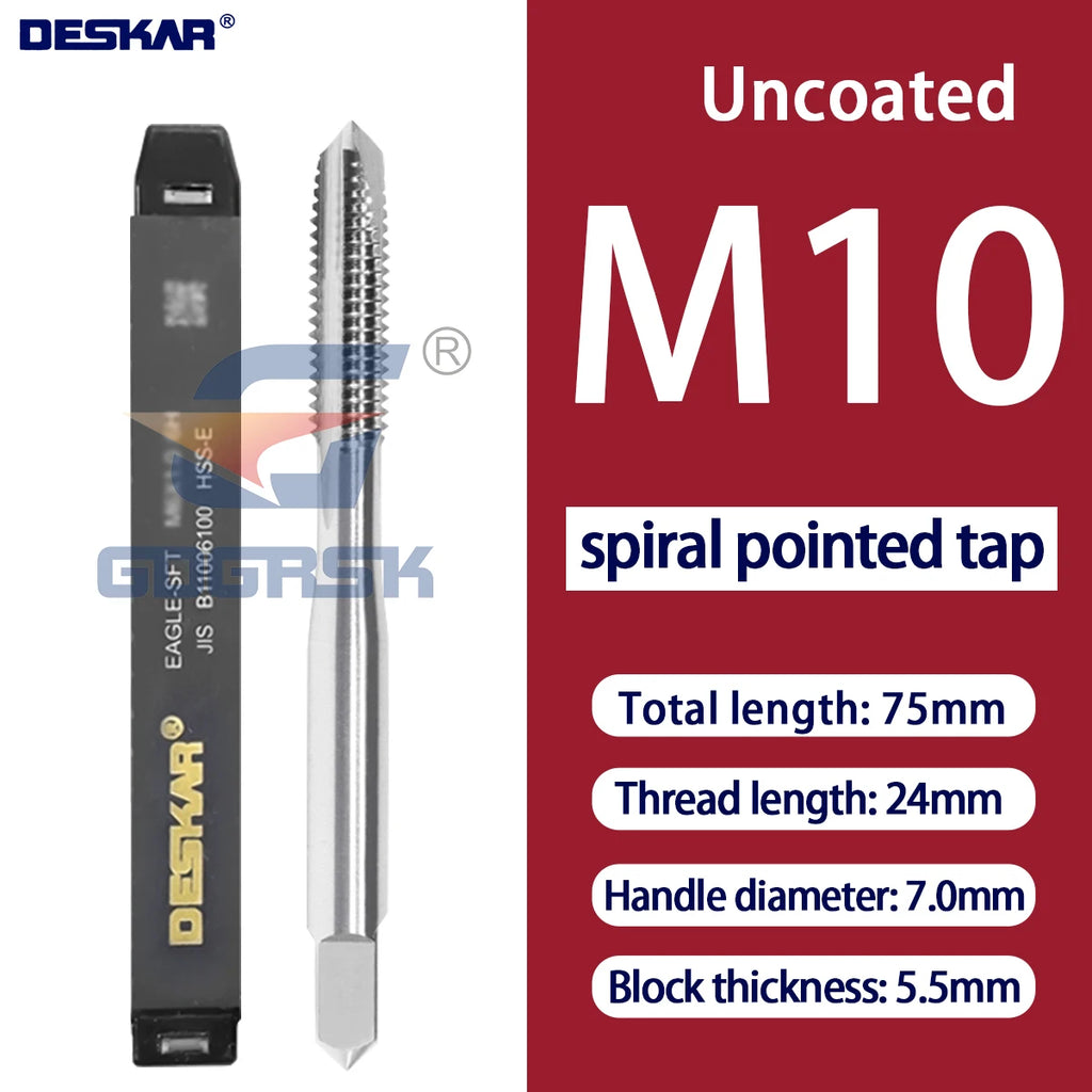 DESKAR Numerical Control Straight Groove Anti-seismic With Screw Tip Tap M3/M4/M5/M6/M8/M10/M12 Anti Shake Drill Bit at The Tips
