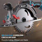 Electric Goddess 6.5in Brushless Electric Circular Saw Cordless 10000rpm Handheld Woodwork Cutting For Makita 18V Battery ﻿﻿Pin