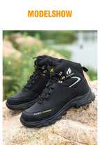 Mens Safety Shoes With Steel Toe Waterproof Boots Puncture Proof Anti-smash Mens Outdoor Work Sneakers Construction Work Shoes