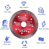 105mm Turbo Diamond Saw Blade Disc Porcelain Tile Ceramic Granite Marble Cutting Blades For Angle Grinder Diamond Saw Blade