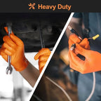 Heavy Duty Disposable Nitrile Gloves 8Mil Extra Thick Mechanic Glove with Textured Grip Antislip Safety Work Gloves