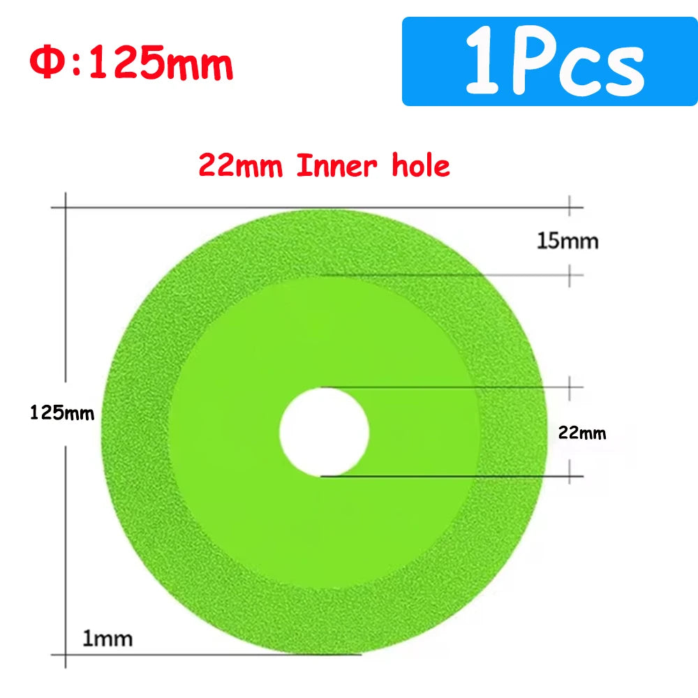 1-25pcs Glass Cutting Disc 100/115/125mm Diamond Wine Bottles Saw Blade Jade Crystal Grinding Chamfering Cutting Blade Glass Cut