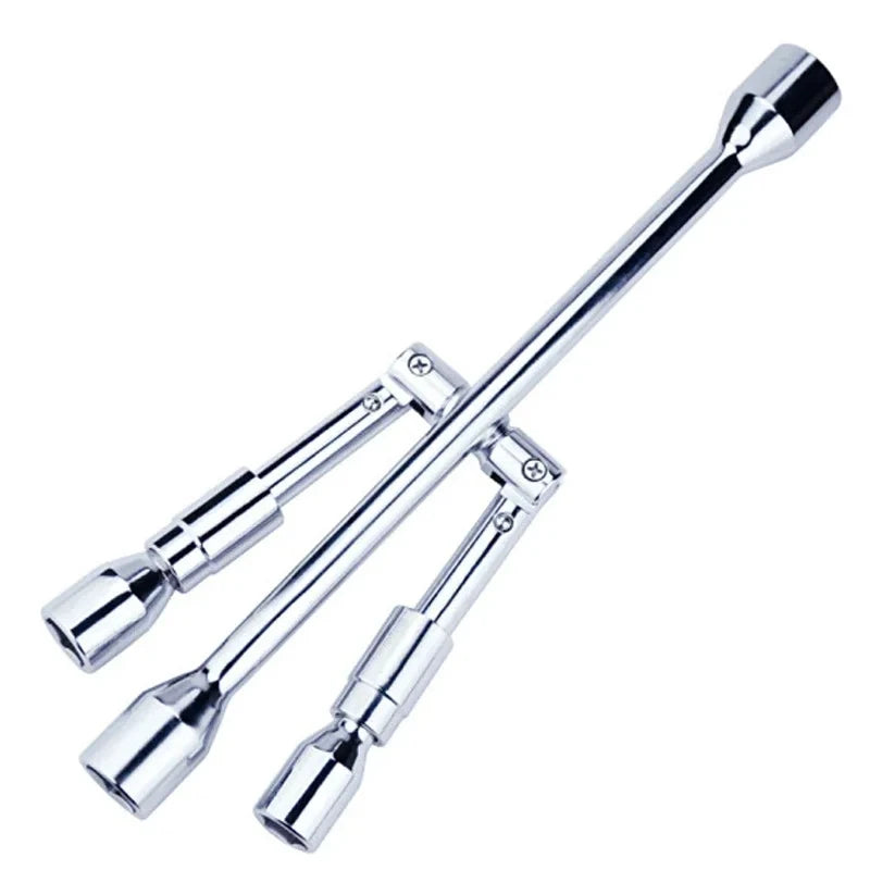 Car Repair Wheel Nut Socket Folding Cross Wrench Spanner Hand Tool Car Repair Tyre Remover Mounting 17 19 21 23mm Hex Socket