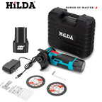 HILDA 12V Miniature Rechargeable Mini Angle Grinder with Battery Cutting Blade Polishing Grinder for Cutting Diamond Cordless