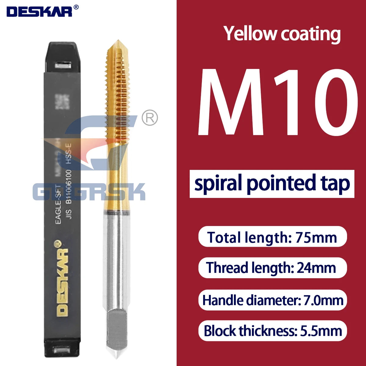 DESKAR Numerical Control Straight Groove Anti-seismic With Screw Tip Tap M3/M4/M5/M6/M8/M10/M12 Anti Shake Drill Bit at The Tips