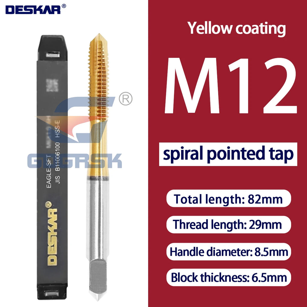 DESKAR Numerical Control Straight Groove Anti-seismic With Screw Tip Tap M3/M4/M5/M6/M8/M10/M12 Anti Shake Drill Bit at The Tips