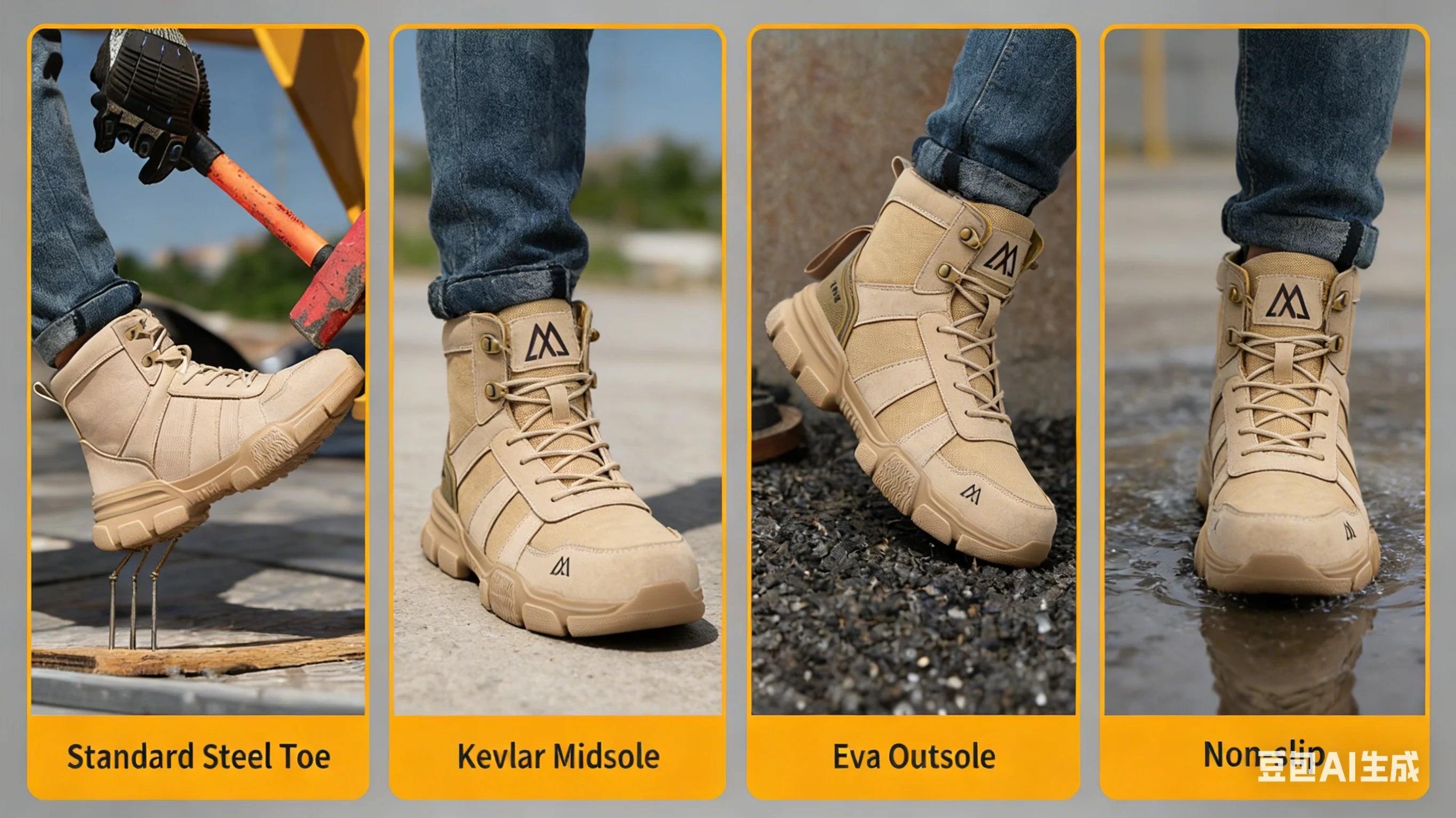 Indestructible Security Protective Boots Men Comfortable Breathable Construction Working Boots Anti-Puncture Work Safety Shoes