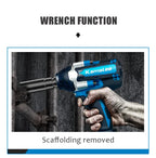 Kamolee 1800 N.m High Torque Cordless Impact Wrench 18V-21V 1/2 Inch Battery Rechargeable Brushless Electric Wrench Tool Set