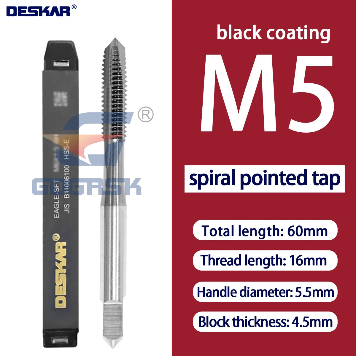 DESKAR Numerical Control Straight Groove Anti-seismic With Screw Tip Tap M3/M4/M5/M6/M8/M10/M12 Anti Shake Drill Bit at The Tips