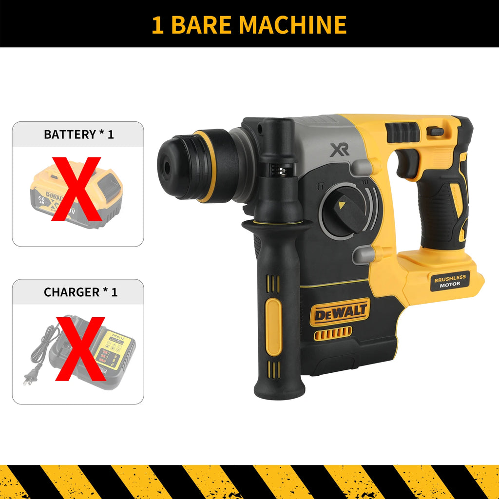 DEWALT 18V/20V MAX Brushless SDS-Plus Rotary Hammer Drill 1" L-Handle 3-Speed Woodworking Impact Drill (Tool Only)