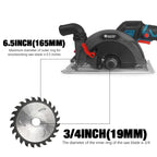 Electric Goddess 6.5in Brushless Electric Circular Saw Cordless 10000rpm Handheld Woodwork Cutting For Makita 18V Battery ﻿﻿Pin