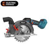Electric Goddess 6.5in Brushless Electric Circular Saw Cordless 10000rpm Handheld Woodwork Cutting For Makita 18V Battery ﻿﻿Pin