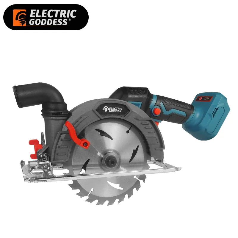 Electric Goddess 6.5in Brushless Electric Circular Saw Cordless 10000rpm Handheld Woodwork Cutting For Makita 18V Battery ﻿﻿Pin
