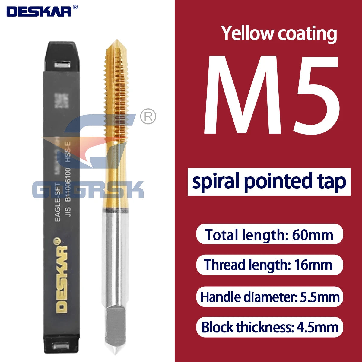 DESKAR Numerical Control Straight Groove Anti-seismic With Screw Tip Tap M3/M4/M5/M6/M8/M10/M12 Anti Shake Drill Bit at The Tips