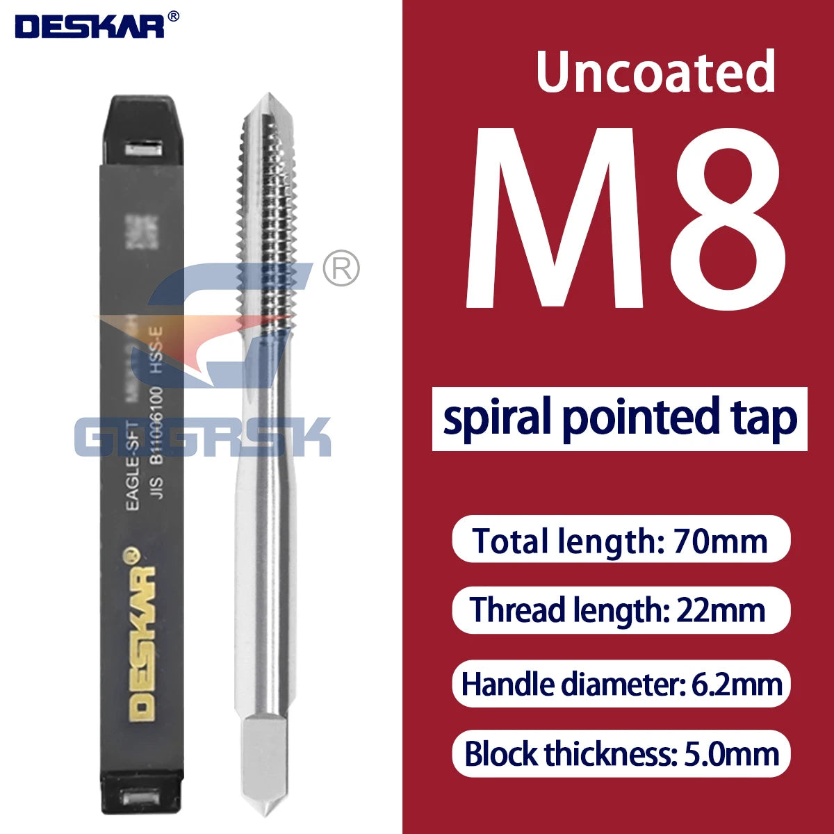 DESKAR Numerical Control Straight Groove Anti-seismic With Screw Tip Tap M3/M4/M5/M6/M8/M10/M12 Anti Shake Drill Bit at The Tips