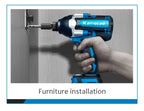 Kamolee 1800 N.m High Torque Cordless Impact Wrench 18V-21V 1/2 Inch Battery Rechargeable Brushless Electric Wrench Tool Set