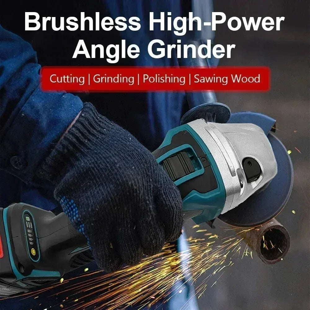 Makita DGA404 Brushless Tool Electric Angle Grinder 18V High Power 125mm/100mm Rechargeable Cutting Polishing Machine