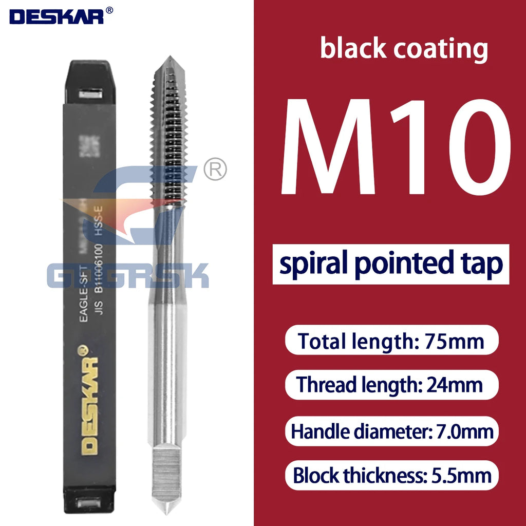 DESKAR Numerical Control Straight Groove Anti-seismic With Screw Tip Tap M3/M4/M5/M6/M8/M10/M12 Anti Shake Drill Bit at The Tips